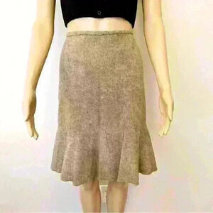 Ann Taylor Earthy Minimalist Corpcore Academic Work Career Wear  Mini Skirt.